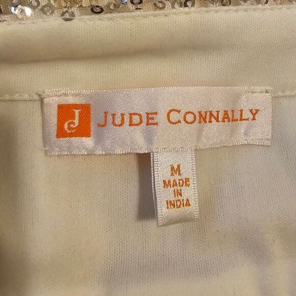 JUDE CONNALLY Ella Leopard Sequin Print Pullover Mini Dress - Size Medium - Picture 7 of 8